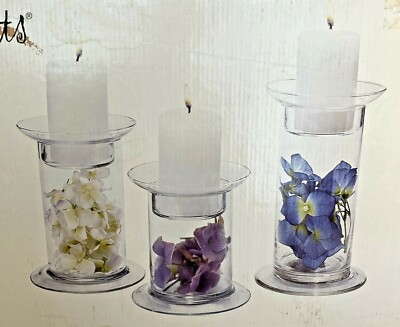 Elements Hydrangea Columns Candle holders @35