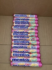 Mentos Fruit 14 Rolls Assorted Flavors Chewy Candy, EXP 06/27
