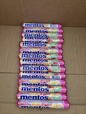 Mentos Fruit 14 Rolls Assorted Flavors Chewy Candy, EXP 06/27