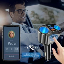 2 Way Car Cigarette Lighter Socket Splitter DC 12V Dual USB Charger Adapter LED