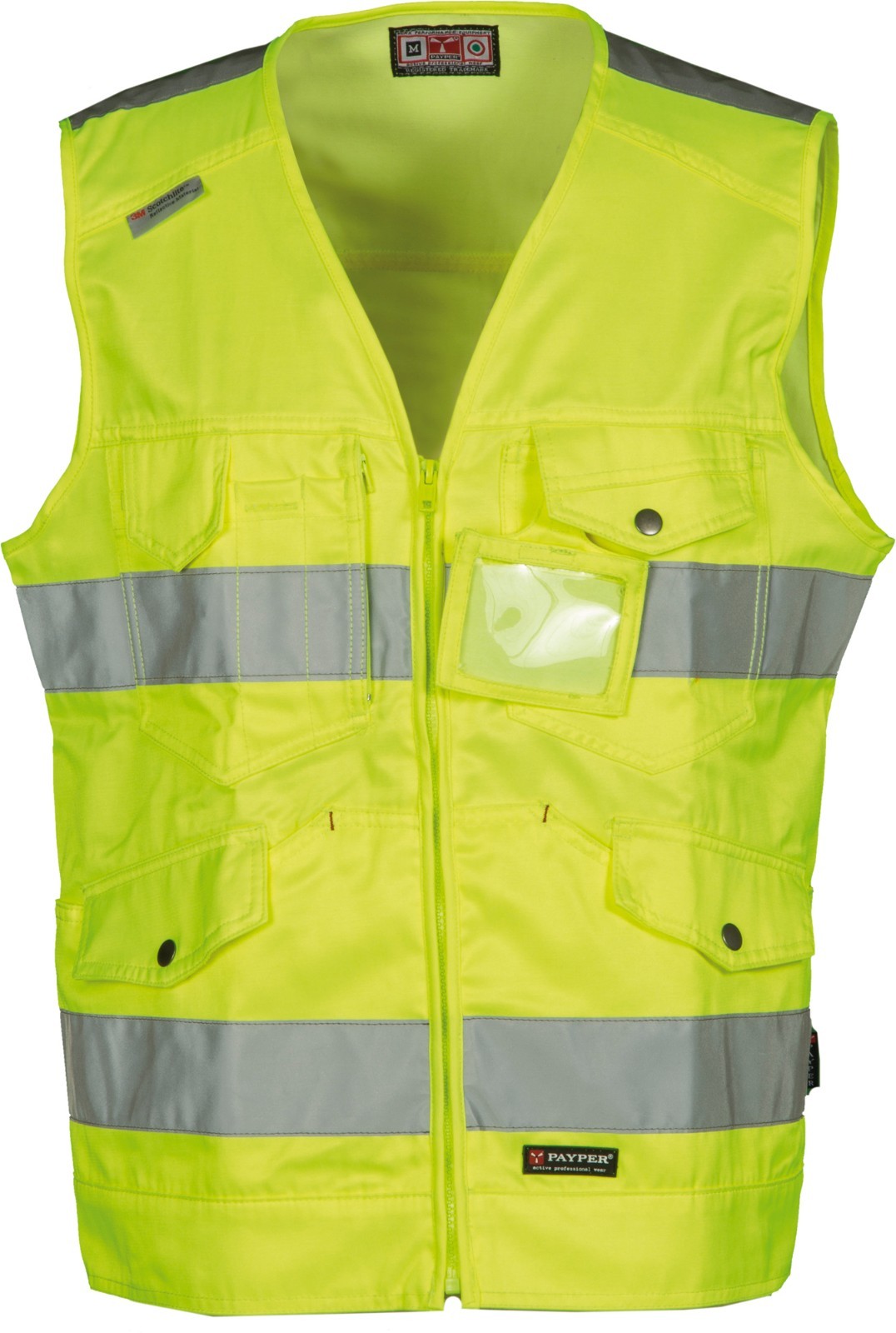 Gilet Alta Visibilità PAYPER ACK MESH - Sfoderato, Catarifrangente, Zip Intera, Uomo