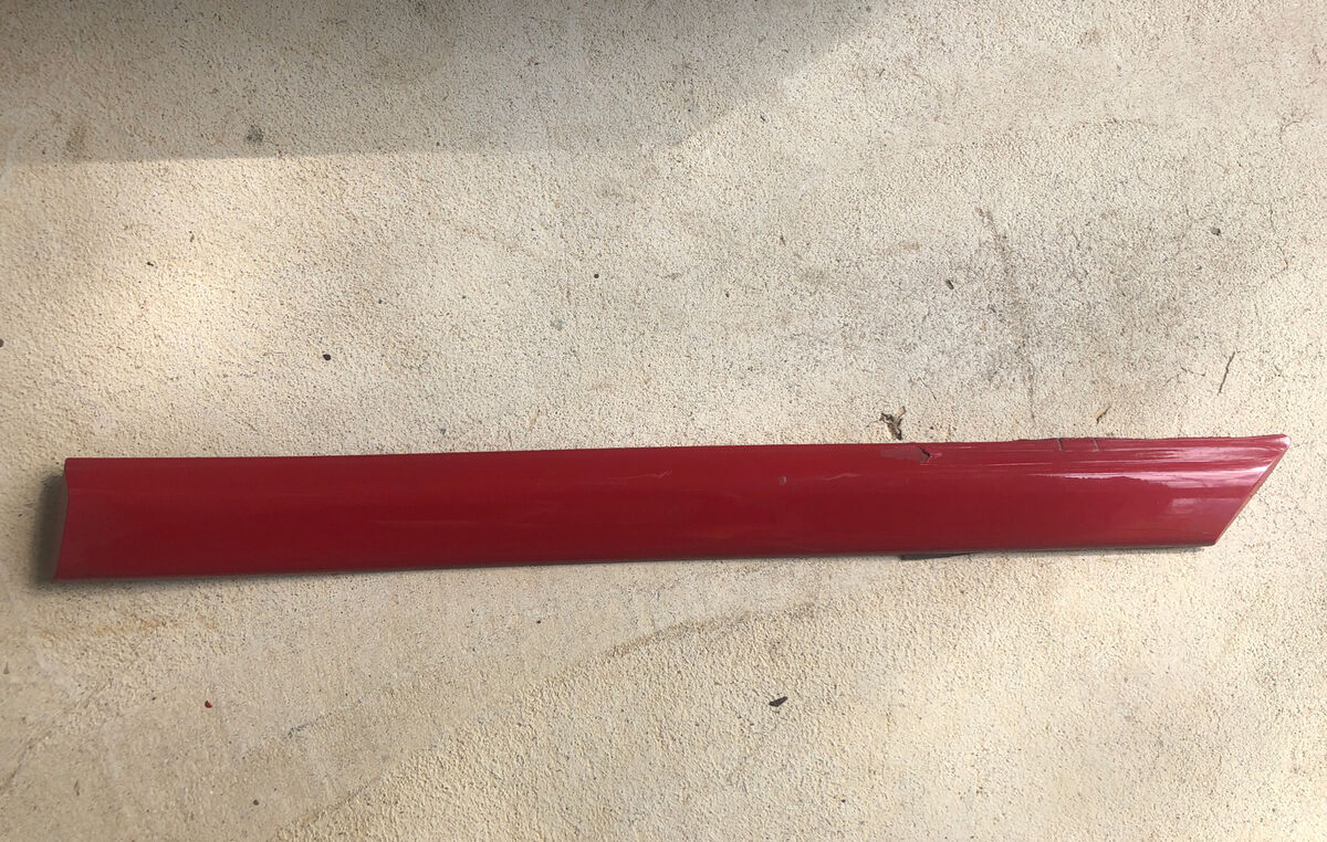 93-99 VW Golf 2 DR Left Rear Door Rub Strip Molding Red Stick On