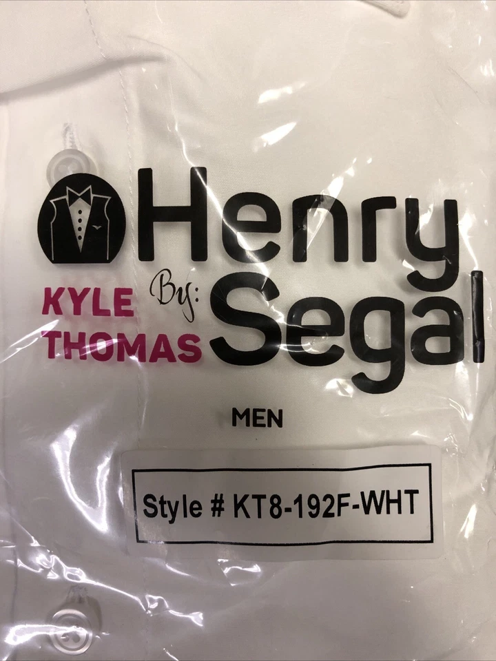 Camisa Kyle Thomas By Henry Segal Blanca Abotonada Manga Larga Talla XL 36/37 NUEVA Foto 3 de 4