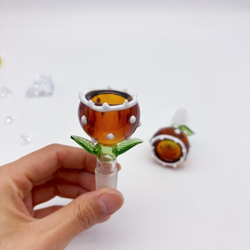 2pcs 14MM Male Thick Glass Smoking Bowl Flower Quality Pyrex Water Pipe Slide - Picture 2 of 9