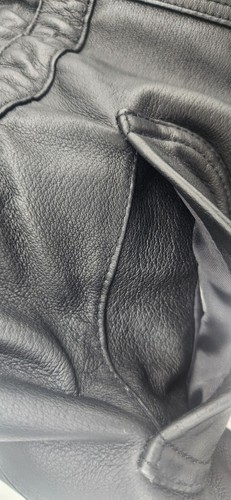Girls Youth Large 14-16 New Moves Black Genuine Leather Coat Fur Hood - Picture 14 of 23