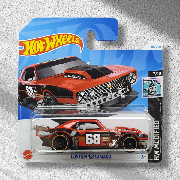 Hot Wheels Custom '68 Camaro 81/250 Hw Modified 7/10 Mattel Auto Neu & Ovp-image