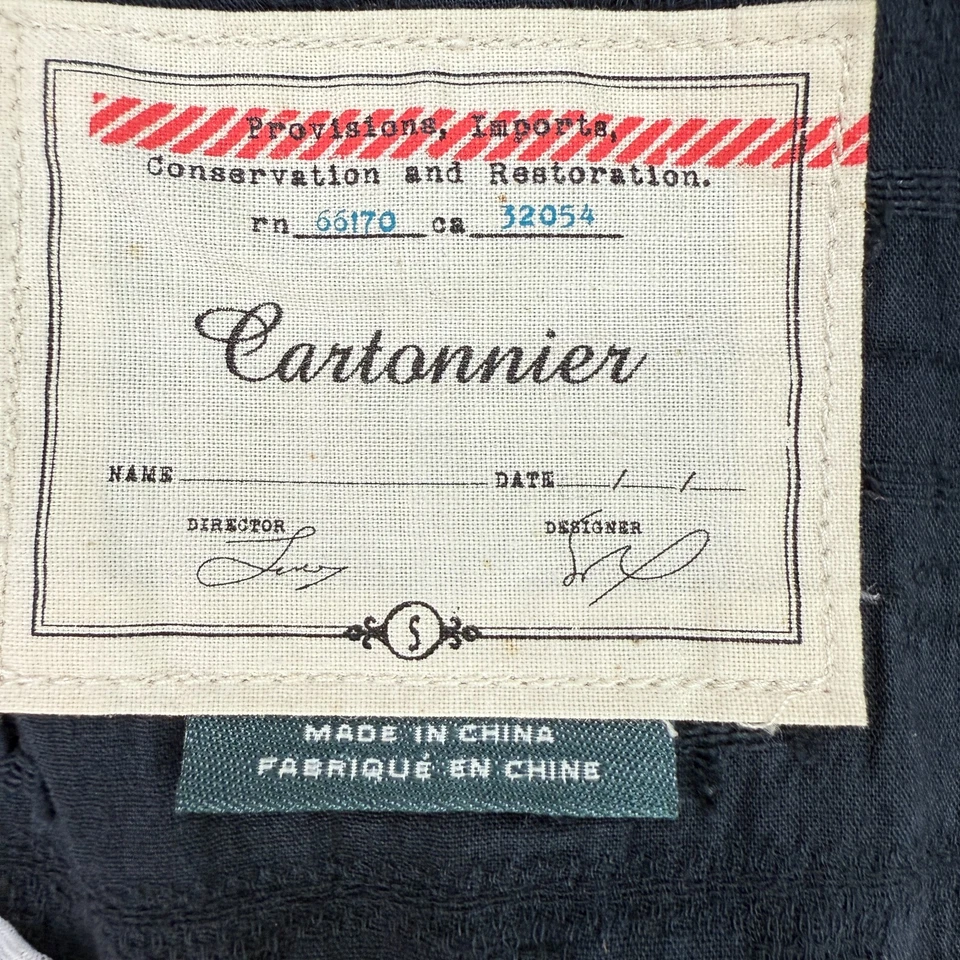 Blazer Largo Cartonnier Anthropologie Forest Park Mezcla de Lino Talla S Azul Preppy Foto 4 de 4