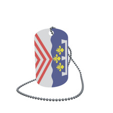 Dog Tag Flag Bunting Eure et Loir Department Dog Tag Aluminium 30 x 50mm