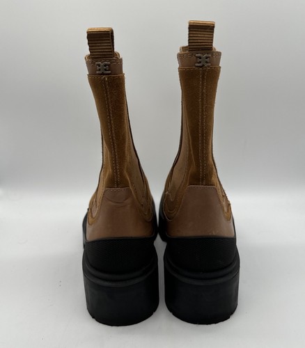 Sam Edelman Size 11 Brown Whiskey Suede Lulia Chunky Waterproof Boots - Picture 6 of 14