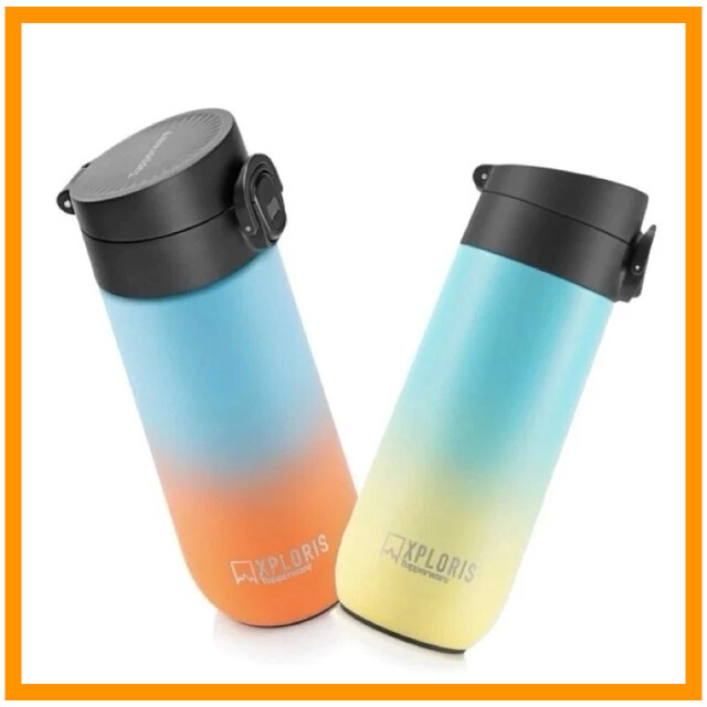 Tupperware Xploris Easy Open Flask 450ml [Orange] | eBay