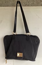 Vintage MOSCHINO Black Nylon Leather Shoulder Redwall Bag