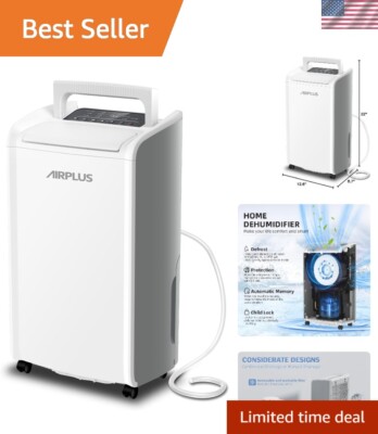 Smart 70 Pint Dehumidifier with Digital Display for 4,500 Sq. Ft. Indoor Comfort