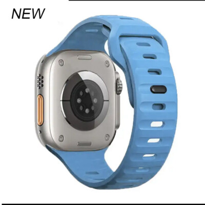 Sport Silikon Armband für Apple Watch Series 1-4 5 6 7 8 SE 38 40 41 42 44 45mm