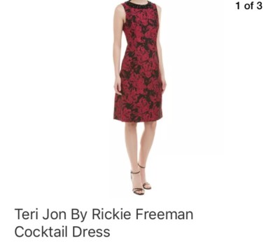 NWT Teri Jon By Rickie Freeman Cocktail Dress - 8 | eBay