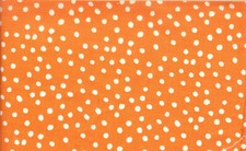 ORANGE WITH SCATTERED WHITE DOTS - BTHY - 18"X44"