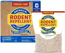 4 Pouch Box Fresh Cab Botanical Mouse Rodent Control Repellent 4 units