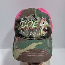 Signatures You Doe Girl Baseball Cap Toddler Pink Green Camouflage Adjustable