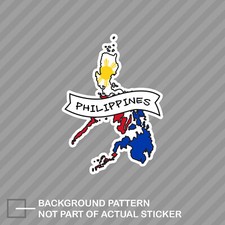 Filipino Shaped Philippines Flag Sticker Decal Vinyl Ribbon Country Pride