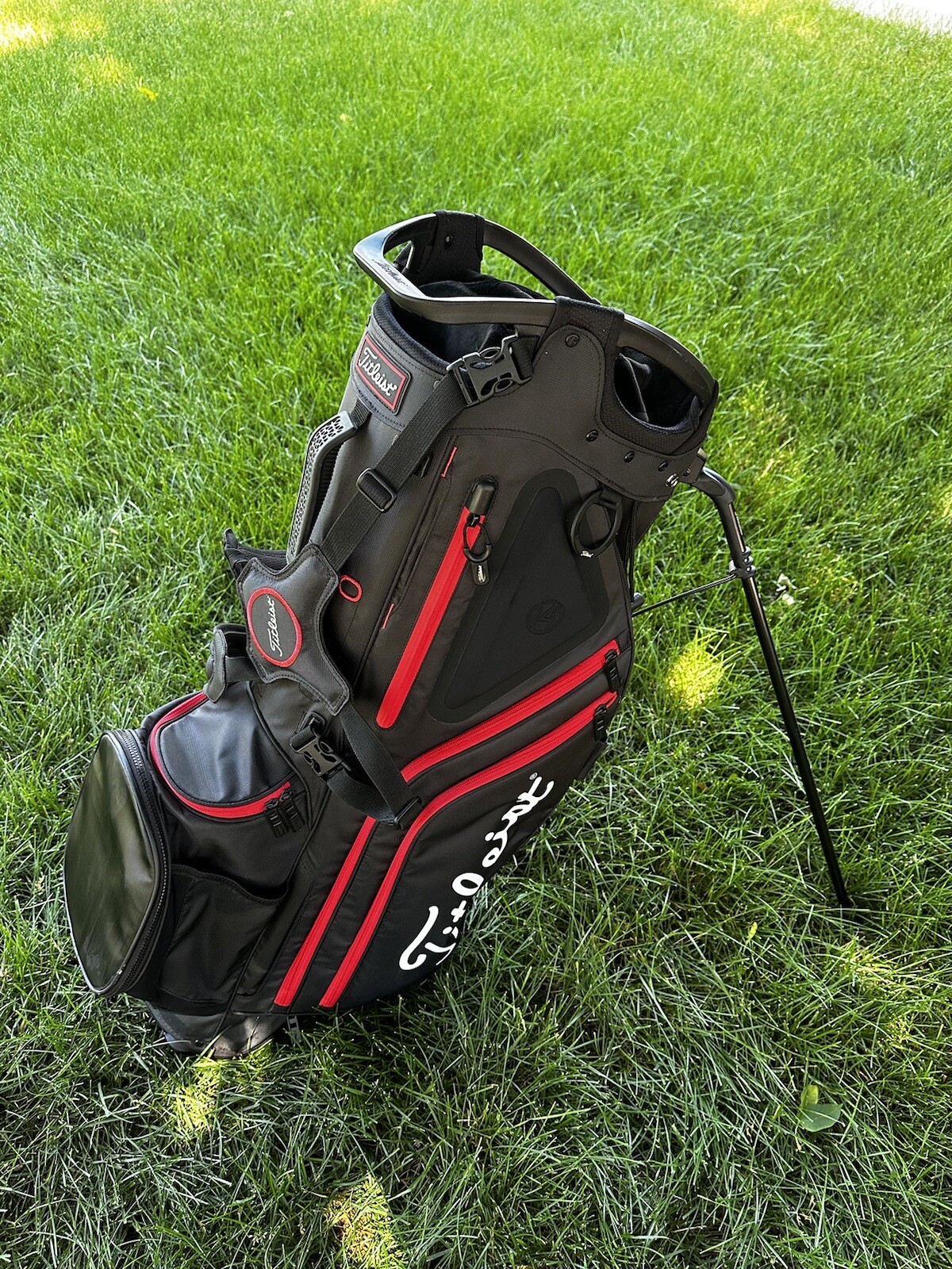 Titleist Hybrid 14 Stand Bag Black/Black/Red eBay