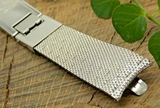 Vintage Watch Band NOS Unused Butterfly Clsp Stainless Steel 17.5mm Kreisler USA