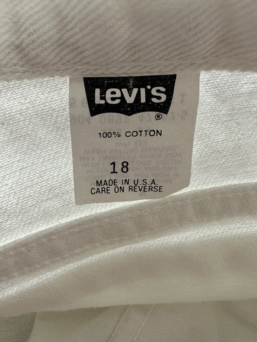 Levis 900 Series Jeans Women Size 18 (32x30) White Tapered Made In USA - Picture 7 of 7