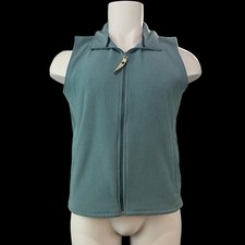 Woolrich fleece Vest Woman  s size Large Light Teal zip up w/pockets  623 