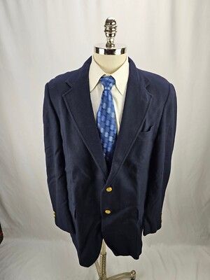 Stanley Blacker men's Blue Wool Blazer Jacket 48L