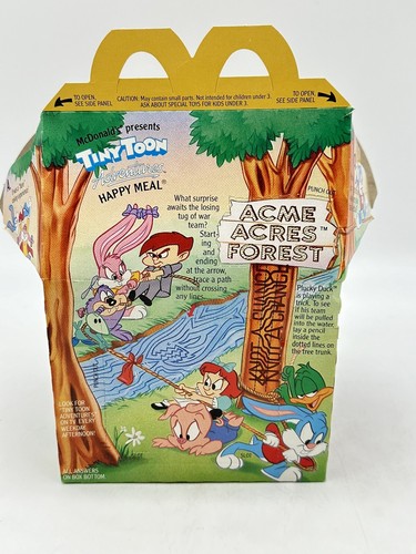 1990 Tiny Toon Adventures Acme Acres Forest McDonald’s Happy Meal Box & Toy - Picture 5 of 9