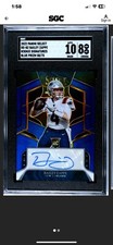 2022 Panini Select Bailey Zappe Rookie Blue Signatures SGC10/8 Patriots /75 📈📈