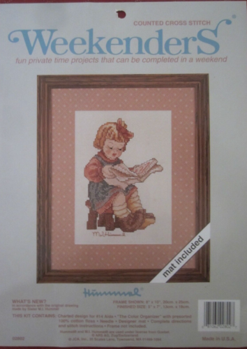 WEEKENDERS COUNTED CROSS STITCH KIT~HUMMEL~ 'WHAT's NEW' COMPLETE/UNWORKED - Picture 6 of 6