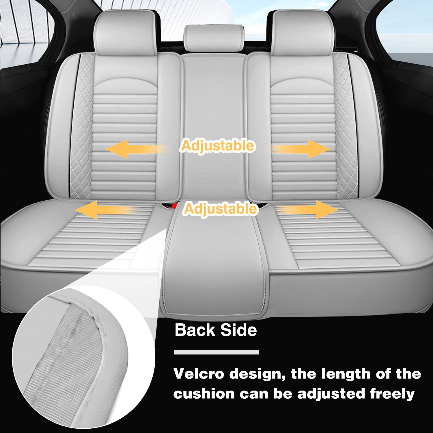 5 seat covers for hyundai /elantra/ /santa fe/tucson/ accent/ /kona/ /venue pu leather car seat covers waterproof seat protectors seat covers | Check Out Today's Deals Now