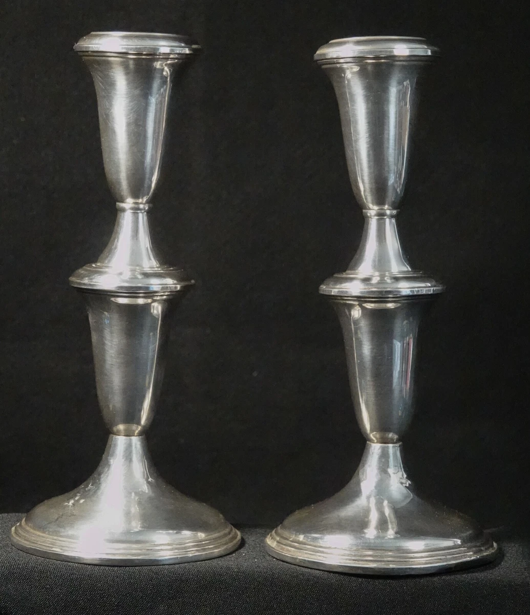 Reed and barton sterling silver candle holders sale
