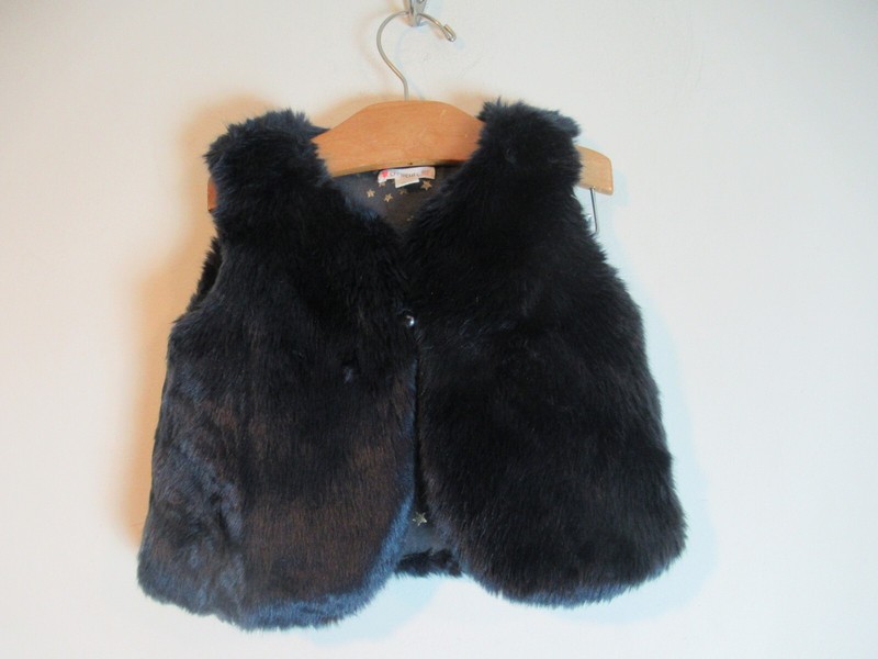 J Crew Crew Cuts Girls Vest ❤️ Size XS  Faux Fur