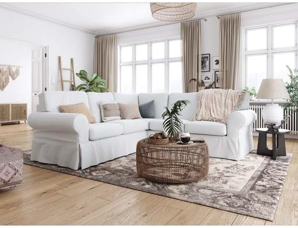 IKEA Ektorp Sectional Sofa Cover Replacement - Cool White | eBay