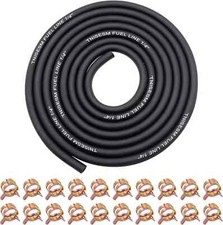1/4 Inch ID Fuel Line Hose 10Ft + 20 Hose Cla...