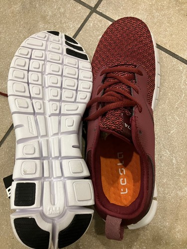 Tesla Men's Knit Pattern Sports Runnin TF-X574-BGD (SIZE MEN 9.5) Burgundy - Picture 2 of 12