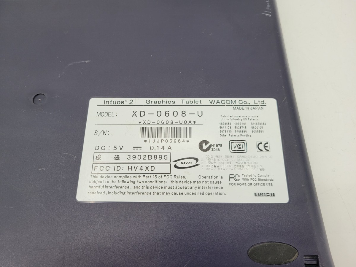 Wacom Intuos 2 Xd-0608-u USB 6x8 Graphics Drawing Tablet for