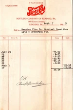 Pepsi Cola Bottling Company Reading PA 1949 Billhead