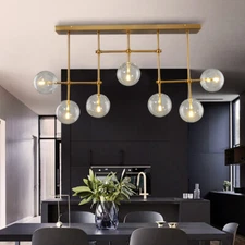 Office Bubble Glass Ceiling Lamp LED Chandelier Modern Pendent Light Fixture