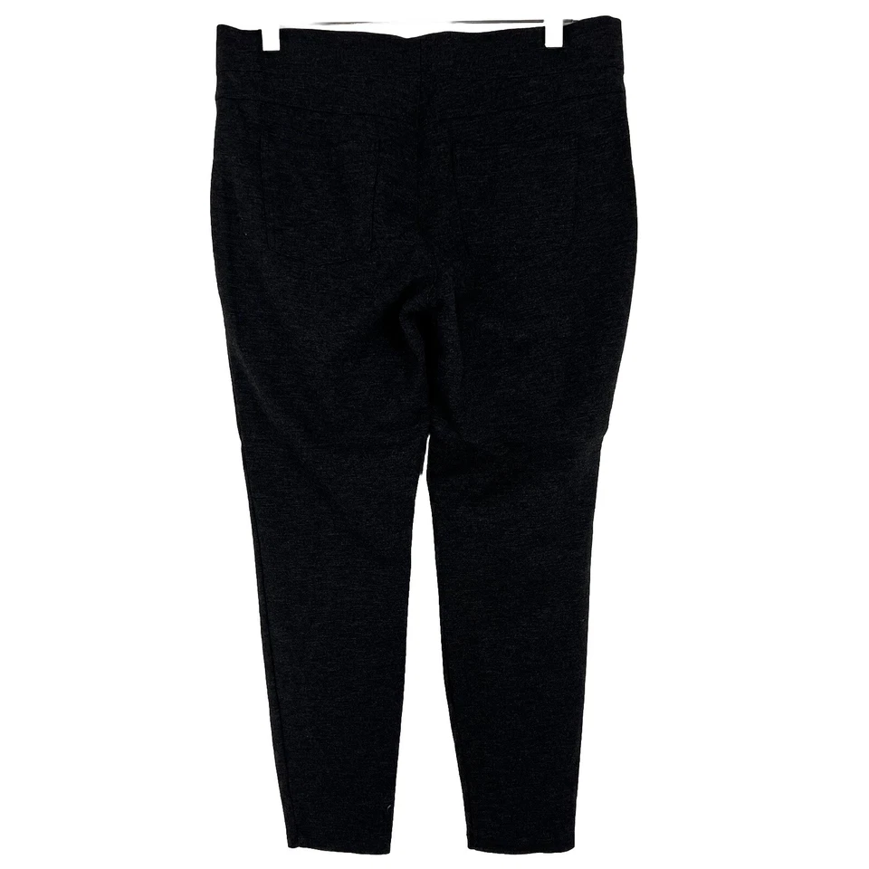 Leggings recortados Matty M para mujer pantalones elásticos medianos tiro medio gris Foto 4 de 4