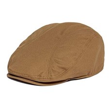 BOTVELA Men Cotton Twill Newsboy Flat Ivy Driving Hat Fitted Cap 7 5/8 Brown