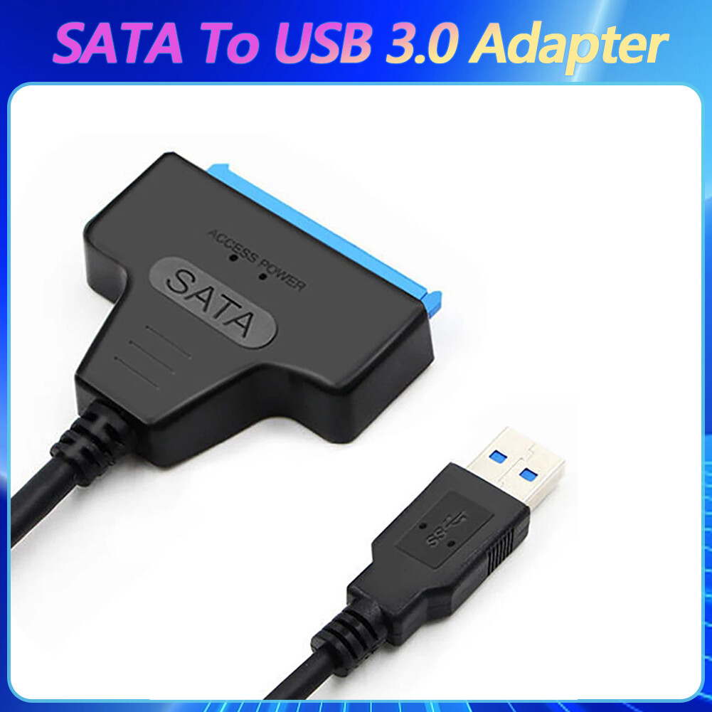 Cavo adattatore per disco rigido doppio USB 3.0 e C a SATA III, Super Speed, convertitore per disco rigido da 2.5 SSD/HDD (compatibile UASP SATA III).trasferimento USB 3.0 con connettore di tipo