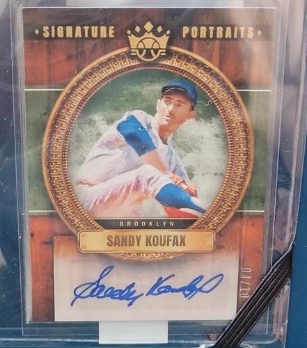 SANDY KOUFAX 2022 PANINI DIAMOND KINGS SIGNATURE PORTRAITS HOLO GOLD AUTO /10
