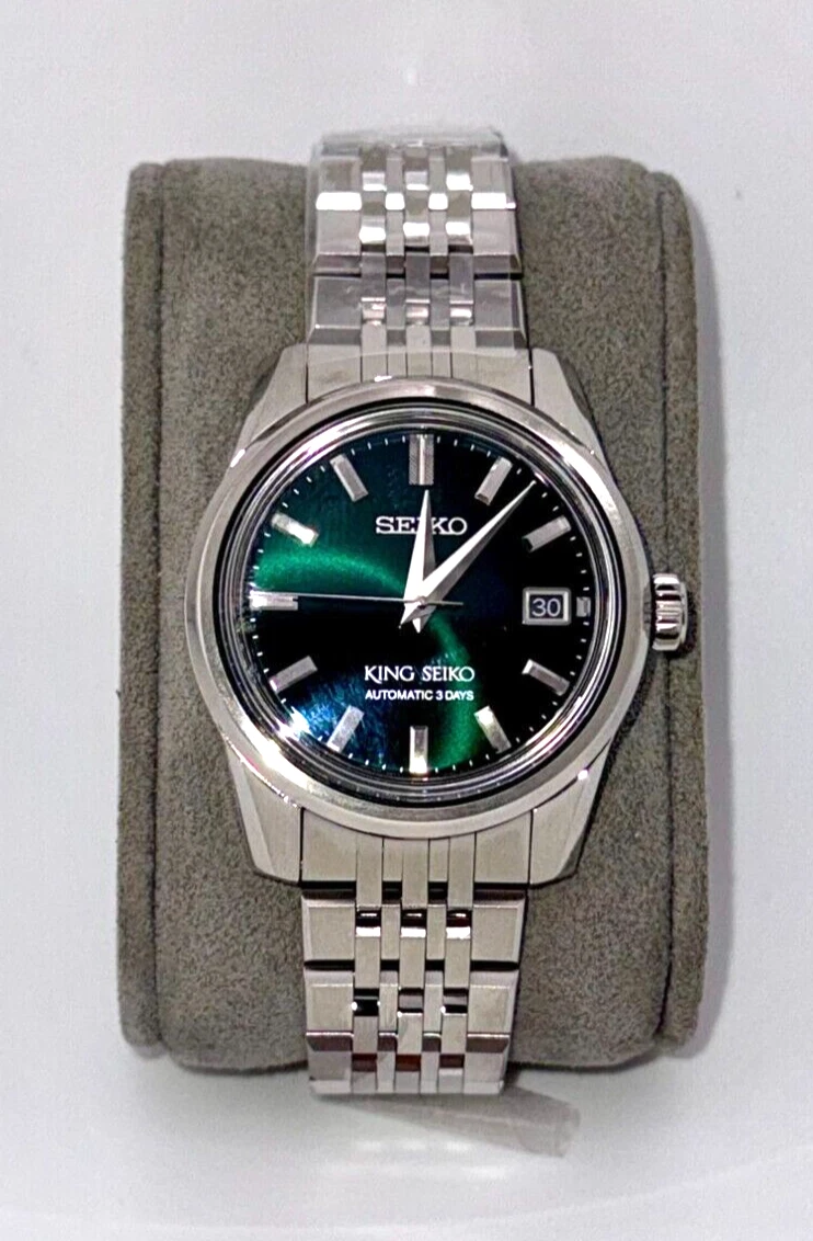 King Seiko Luxe KSK Automatic Rich Jade Green Watch SPB373 New In Box With Tags