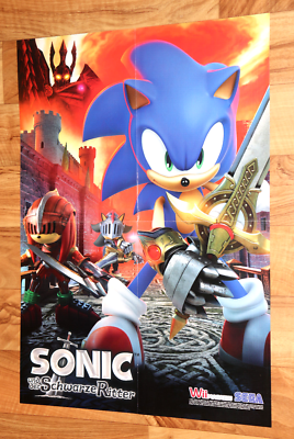 2009 SEGA Sonic and the Black Knight Wii Very Rare Poster 58x41cm