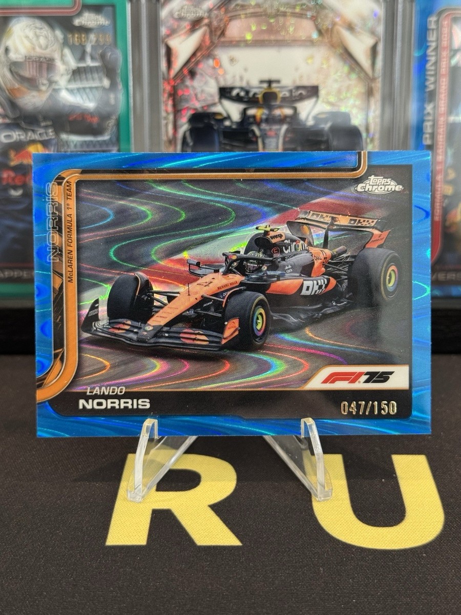 その他 PSA10 Topps Lando Norris Refractor RC 2025 Topps Chrome F1 Lando Norris Blue Raywave Refractor /150 #77