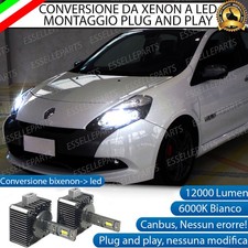 COPPIA LAMPADE D1S LED DA XENON A LED PER RENAULT CLIO 3 6000K BIANCO CANBUS