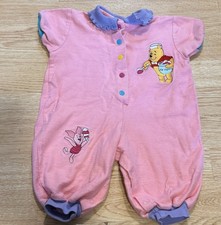 Vintage Disney Winnie The Pooh Piglet Romper Size 9 Months Pink Ice Cream 90s