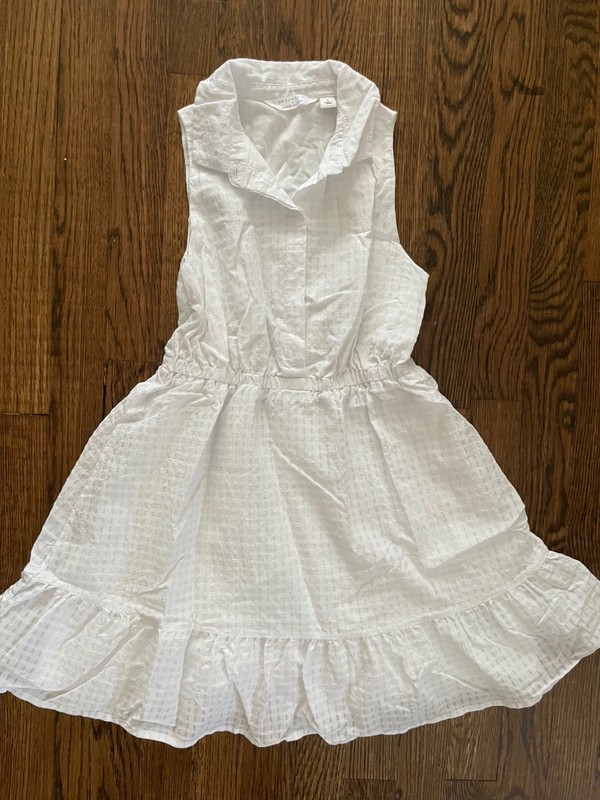 Janie and Jack x Gray Malin White Sleeveless Tennis style Collar Dress Size 8