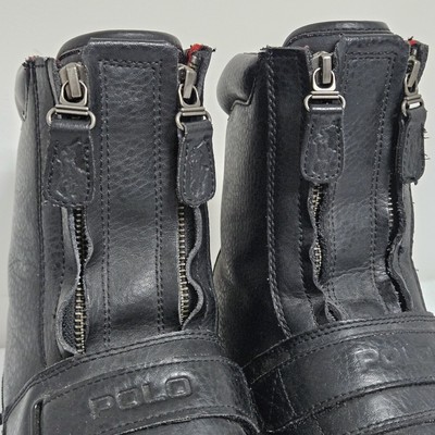 Polo Ralph Lauren Boots Mens 10.5 Black Darrance II Leather Dual Zip Duck Boots Polo Ralph Lauren Boots Mens 10.5 Black Darrance II Leather  main image 4
